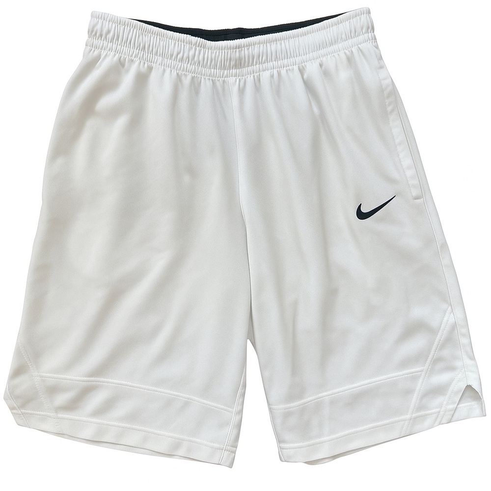 Men’s Small Nike White Sports Shorts with Black Logo